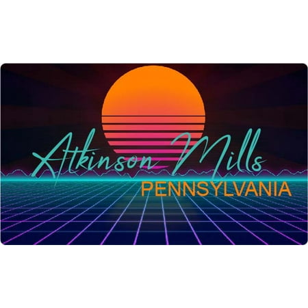 

Atkinson Mills Pennsylvania 4 X 2.25-Inch Fridge Magnet Retro Neon Design