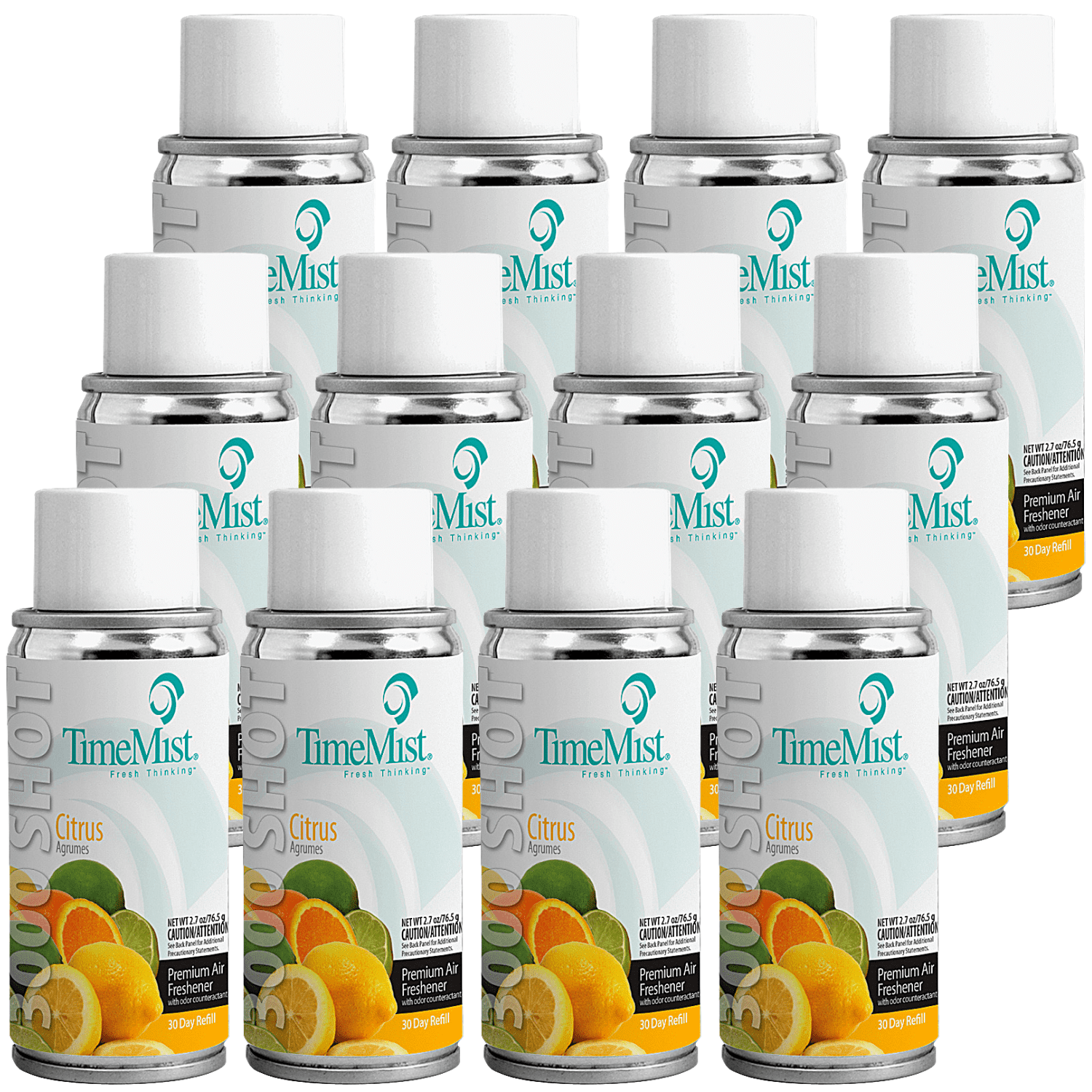 TimeMist 3000 Shot Micro Metered Air Fresheners Citrus (Case of 12
