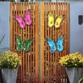 thumbnail image 6 of Topboutique Metal Butterfly Wall Decor,6 Pcs Colorful Metal Butterflies Sculpture,Butterfly Garden Decorations,Outdoor Fence Hanging Wall Art Decor for Yard Living Room Bedroom Patio Balcony, 6 of 9