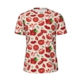 thumbnail image 5 of Wukai Tomatoes Print Men's Short-Sleeved Mesh T-Shirt,Quick-Dry Short Sleeve Workout T-Shirt-X-Large, 5 of 8