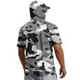 thumbnail image 6 of Men Summer Quick Dry Short Sleeve Hooded T Shirt with Face Cover Breathable Sun Protection Athletic Tops for Fishing Hiking Running Workout Outdoor Sports, 6 of 6