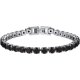 thumbnail image 3 of Pulsera de tenis clásica con circonita cúbica para mujer, pulseras de tenis de acero inoxidable chapadas en oro de 18 quilates, transparente/negro, tamaño 6,5/7,5 pulgadas, viene en caja de regalo, 3 of 5