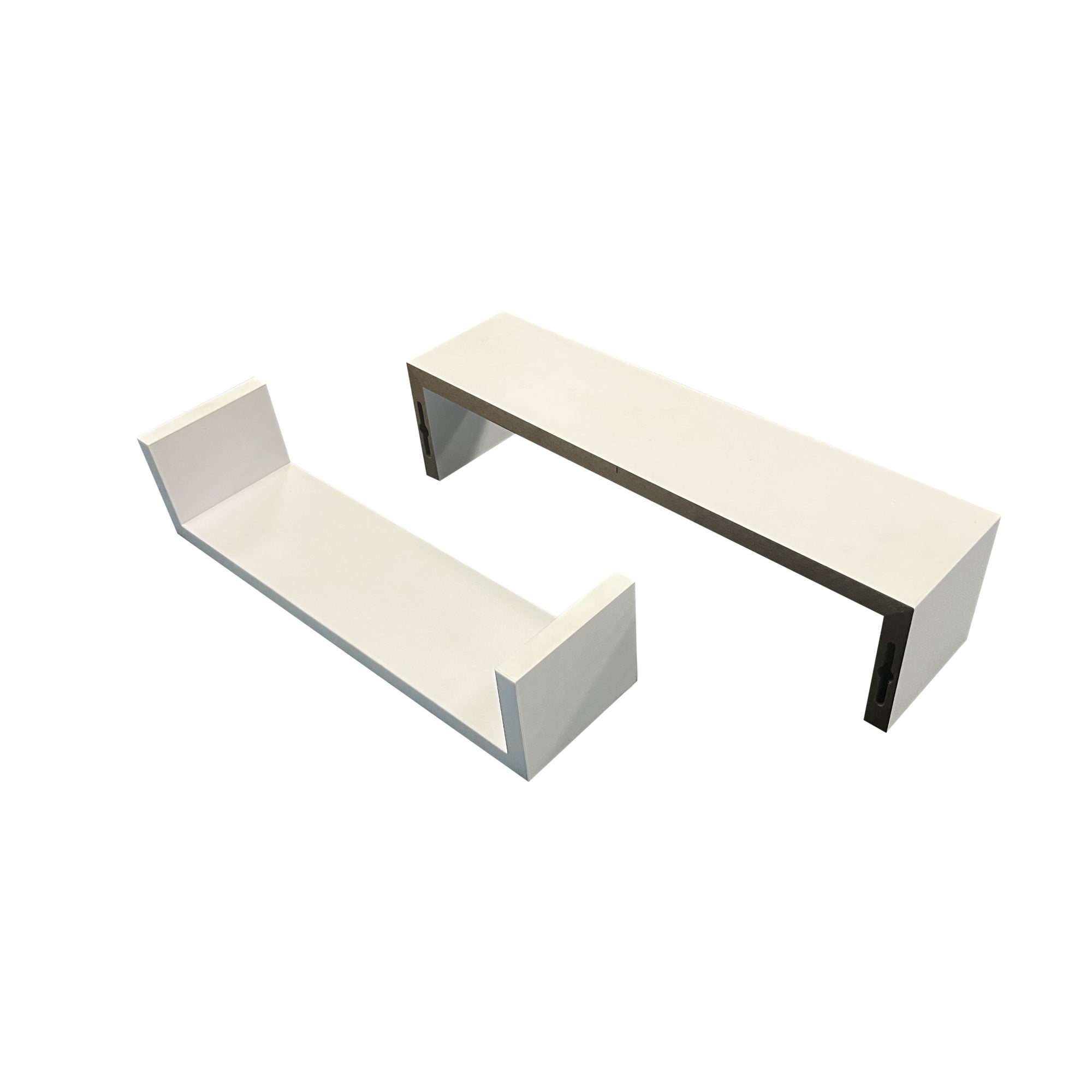 Abrihome White Floating Wall Shelves 3-Tier, Home & Office Decor