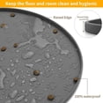 thumbnail image 4 of Dog Food Mat Anti-Slip Bowl Mats for Food and Water, High-Lips Waterproof Pet Placemat Prevent Messy Spills to Floor, Silicone Puppy Feeding Trays ，12" x 19", 4 of 7