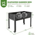 thumbnail image 2 of ANLEOLIFE Galvanized Raised Garden Bed with Legs,48x24x35in Large Elevated Planter Box on Wheels with Drainage Holes for Backyard, Balcony, Patio, 600lb Capacity, White, 2 of 4