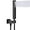 Oil Rubbed Bronze, variant on Bathroom Square Matte Black Solid Brass Hand Held Shower Head With Wall Connector and Hose System Wall Mount Handheld Showerheads Set