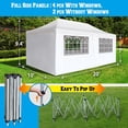 thumbnail image 3 of Sunny EZ POP UP Wedding Party Tent 10'X20' Folding Gazebo Beach Canopy W/Carry Bag sidewalls side panel, 3 of 6