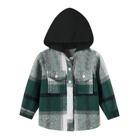 

ASEIDFNSA Kids Ski Size 14 Coat Toddler Boys Girls Shirt Coat Jacket Plaid Long Sleeve Kids Tops Hooded Outwear