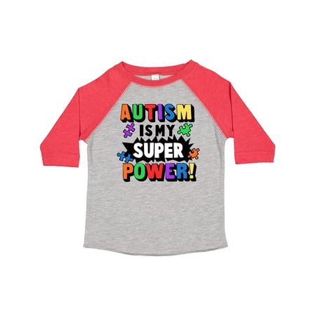 

Inktastic Autism is My Super Power with Puzzle Pieces Gift Toddler Boy or Toddler Girl T-Shirt