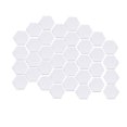 thumbnail image 1 of Wosthever Pegatina de pared de espejo hexagonal de 36 piezas, autoadhesiva transparente, calcomanía de paredes de alta viscosidad, espejo colgante para Decoración del hogar Plata 36 Wosthever HA047861-03B, 1 of 6