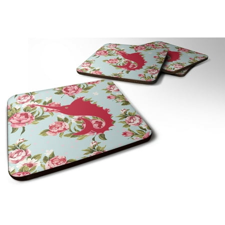 

Caroline s Treasures BB1097-RS-BU-FC Foam Coaster Set of 4 3 1/2 x 3 1/2 multicolor