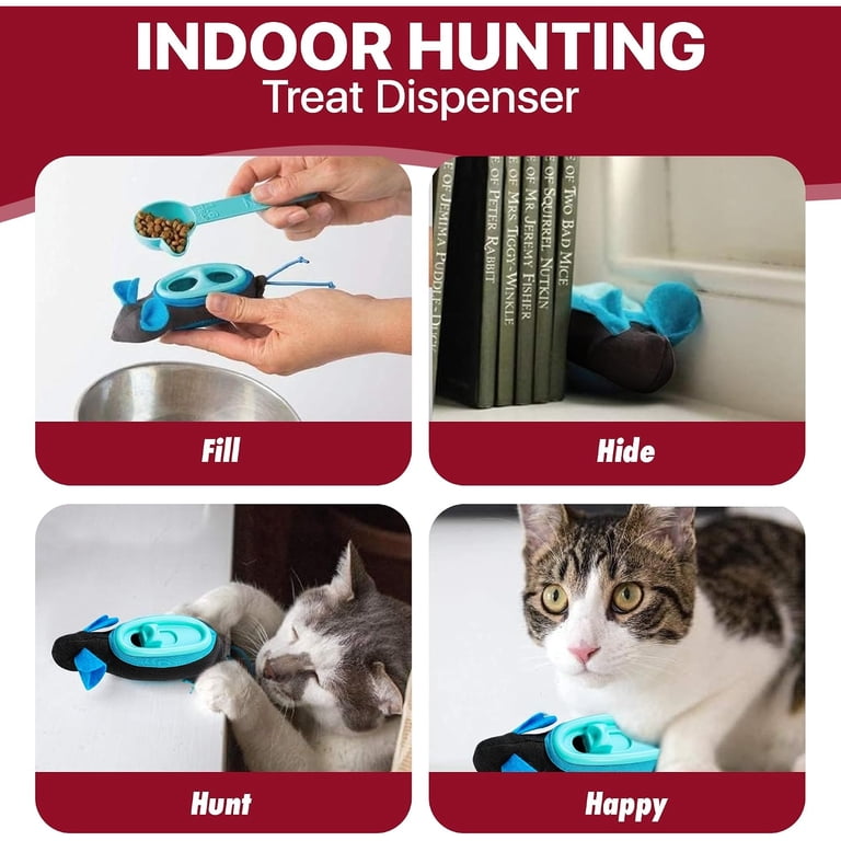 Doc & Phoebe's Indoor Hunting Cat Feeder, Interactive Kibble