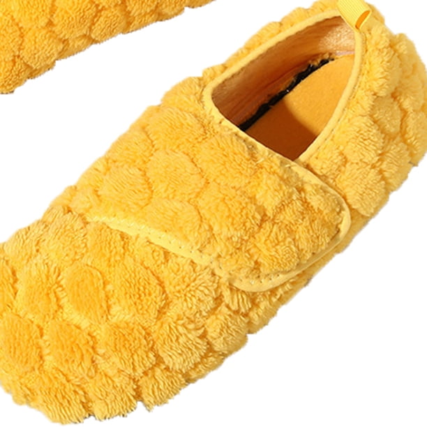 Pantuflas de felpa con punta cerrada Pantuflas Planas Térmicas Antideslizantes Fuzzy Cálidas para Hombres Mujeres (42-43) Amarillo Wdftyju Tenis De Mujer Tenis De Hombre
