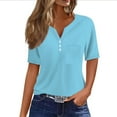 thumbnail image 2 of frariair Loose Fit Blouse Featuring Flowy Silhouette And Comfortable Fabric For Year-Round Styling And Professional Settings Light Blue, 2 of 5