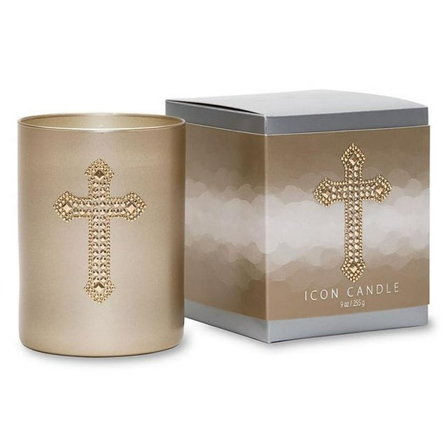 Primal Elements CIGCROSS Cross Bougie Icône 9.5 oz. en Marbre Blanc