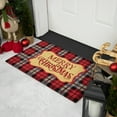 thumbnail image 3 of Red and Black Plaid "Merry Christmas" Outdoor Mat 30 x 18, 3 of 7