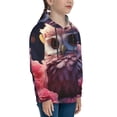 thumbnail image 3 of Salouo Cute Flower Owl Pattern Hoodie Sweatshirt for Youth, Fall Pullover Hoodie Sweatshirt Long-Sleeve Pullover Hooded Sweatshirt-Medium, 3 of 6