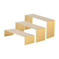 thumbnail image 1 of Almencla 3x Riser Display Stand Handbag Shoe Display Rack for Purse Jewelry Figurines Brushed Gold, 1 of 8