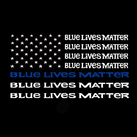 LA Pop Art Boy's Word Art T-shirt - Blue Lives Matter