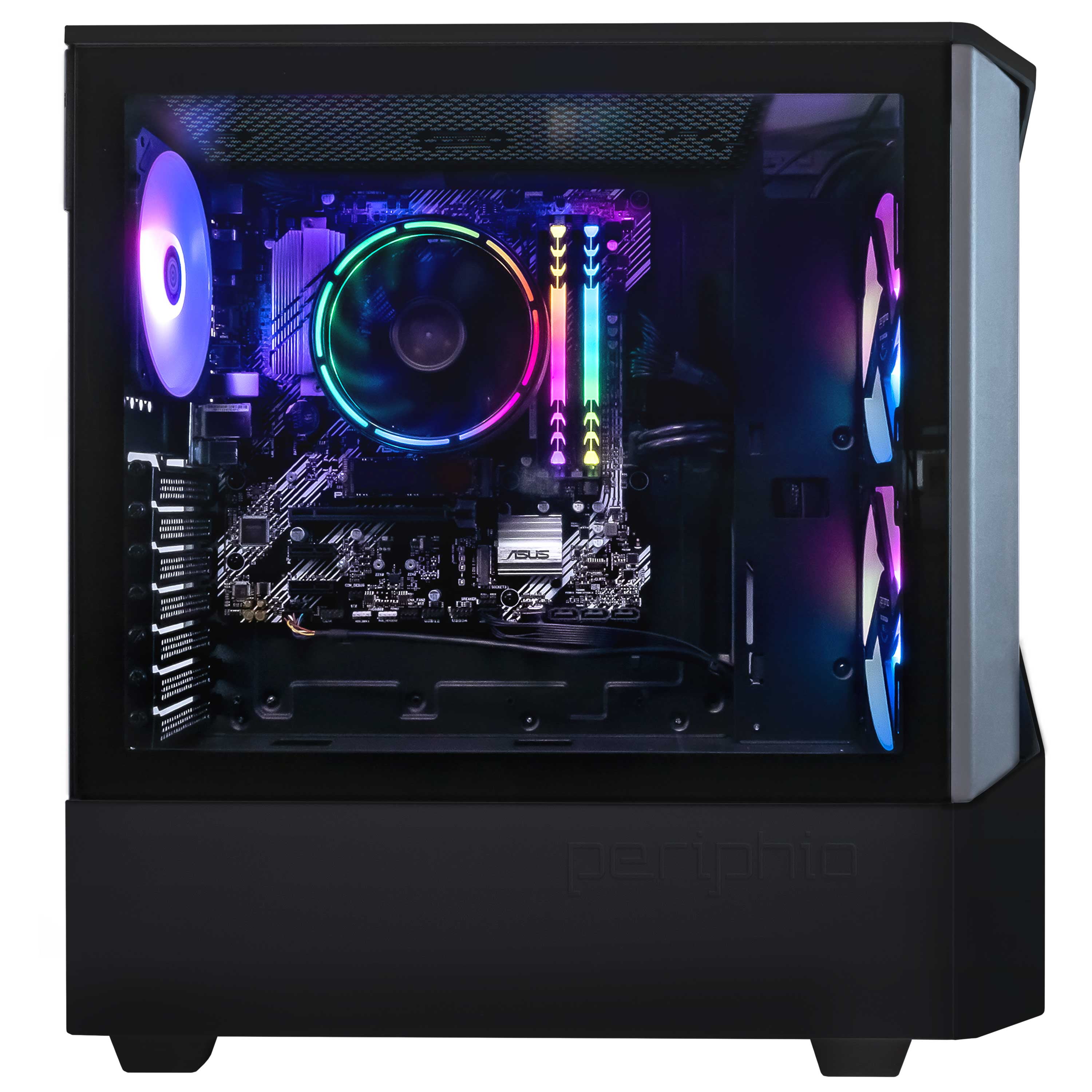 Periphio Reaper Gaming PC Computer - AMD Ryzen 5 5600G, Radeon Vega 7 Graphics, 1TB NVMe, 16GB DDR4 RAM, Windows 11 RGB Battlestation Gaming Bundle