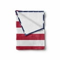 thumbnail image 2 of American Soft Flannel Fleece Blanket, USA Flag Themed Monuments Golden Gate Bridge Statue of Liberty Washington, Cozy Plush for Indoor and Outdoor Use, 70" x 90", Red White Navy Blue, by Ambesonne, 2 of 6