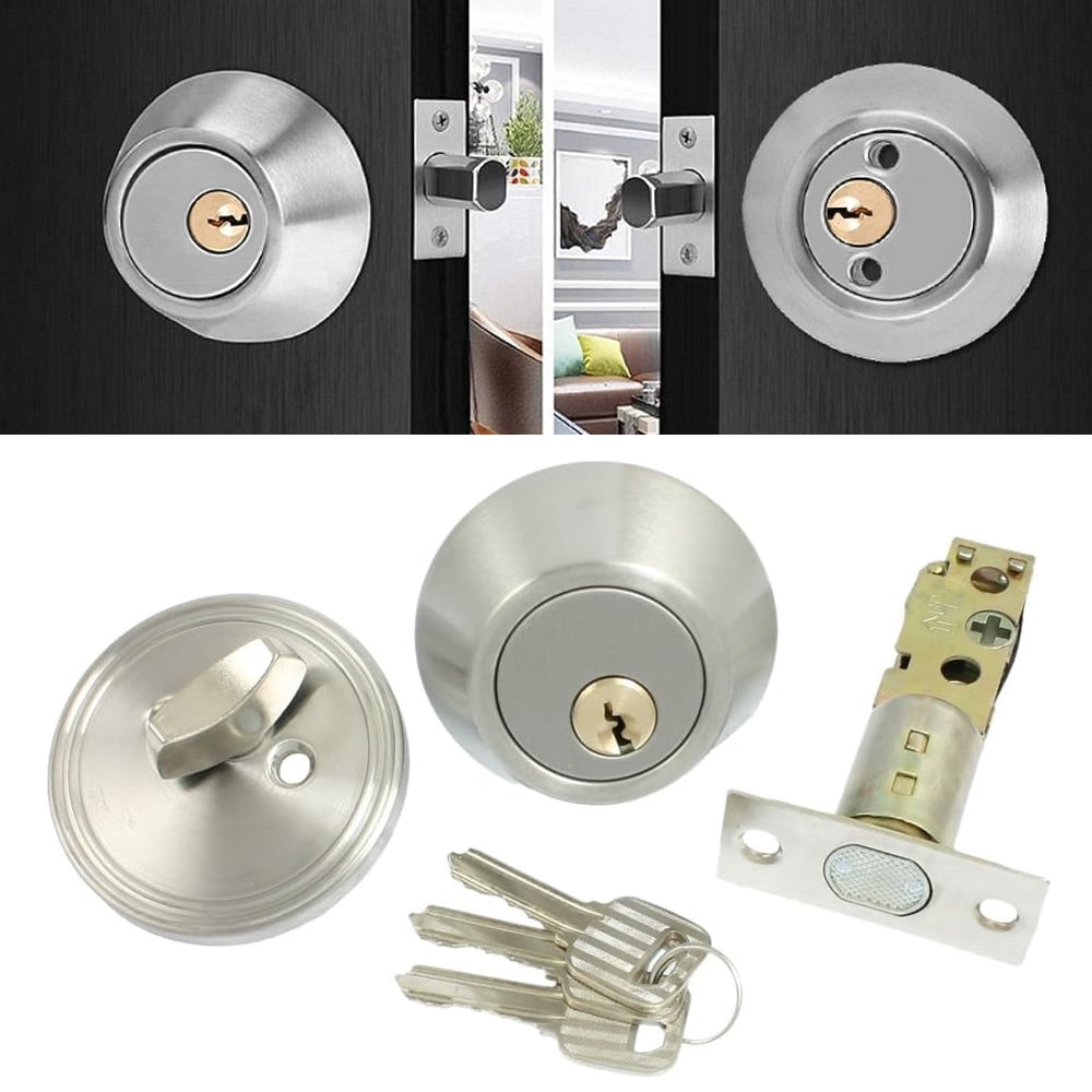 Deadbolt with Key, Cylinder Deadbolt Lockset, Front Entrance Deadbolt