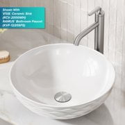 KRAUS Bathroom Sink Pop-Up Drain with Extended Thread in Satin Nickel