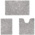 3 Piece Bath Mats, Soft Chenille Bathroom Mat Set, Machine Washable And