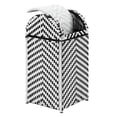 thumbnail image 5 of Furniture of America Azur Aluminum and FE Wicker Trash Can in Black, 5 of 14