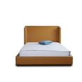 thumbnail image 3 of Manhattan Comfort Lenyx Faux Leather Full Size Bed Frame in Saddle Brown, 3 of 8