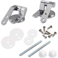 thumbnail image 1 of 1 par de montajes de bisagra de asiento de inodoro de aleación de Zinc con pernos, tornillos y tuercas, tapa de inodoro de ajuste superior, bisagra, pieza de repuesto para inodoro, 1 of 5