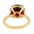 thumbnail image 3 of KIRAN FINE JEWEL Round Red Garnet CZ Diamond Cocktail Band Ring Yellow Gold Plated 925 Silver Women Gemstone Statement Jewelry Gift For Her, 3 of 5
