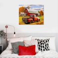 thumbnail image 5 of COMIO Vintage Red Truck Wall Art Rustic Red Barn Pictures Wall Decor Country Old Truck Painting Farmhouse Canvas Prints Modern Artwork Framed Home Decor for Kitchen Bathroom Bedroom Living Room, 5 of 5