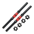 thumbnail image 2 of DYNWAVECA 2Pcs Dumbbell Handles Barbell Handles Comfortable Easy Installation Sturdy Dumbbell Bars with 4 Collars for Strength Training 55cm, 2 of 9