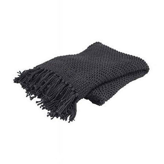 Blue & Grey Woven 100 Percent Cotton Throw Blanket