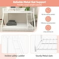 thumbnail image 4 of Alvantor Twin over Full Bunk Bed for Kids & Adults Low Metal Heavy-Douty Bunk Beds Frame with Full-Length Guardrails Black, 4 of 6