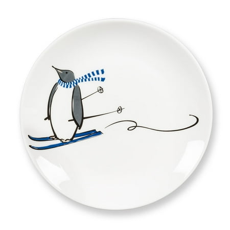 

Set of 6 Skiing Penguin Appy Plate