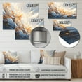 thumbnail image 4 of Designart "Symmetrical Stripes Orange Grey Harmony II" Cubism Metal Wall Decor, 4 of 5