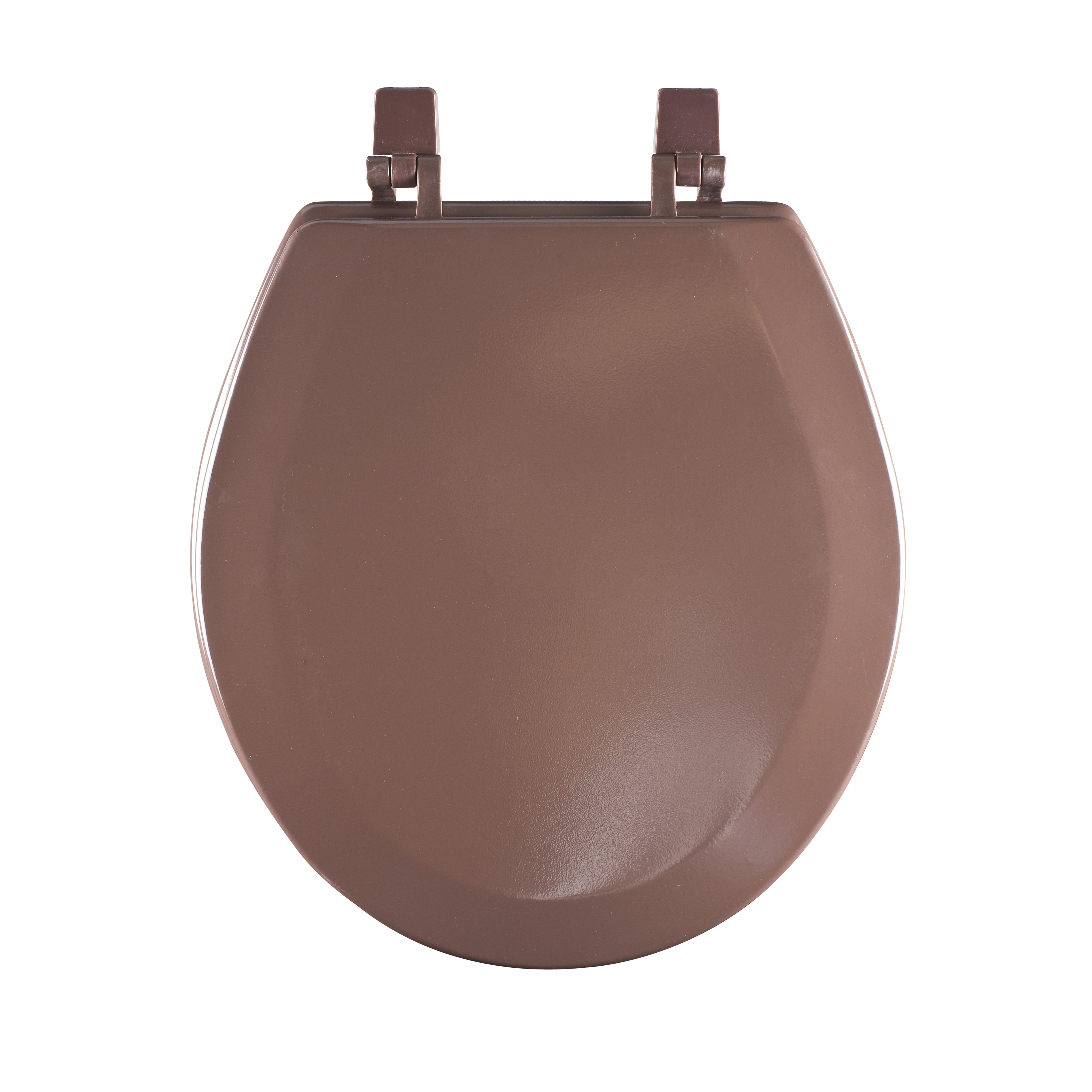 Fantasia Chocolate Standard Wood Toilet Seat, 17 in.