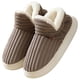 thumbnail image 2 of Pantuflas Mullidas Con Punta Cerrada Y Puntera Felpa Invierno para Hombres Mujeres, 2 of 9