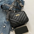 thumbnail image 3 of Bolsa De Hombro Bolso De Hombro Compuesto De Pu Color Sólido Mujeres Diamante Viaje De Compras (Negro) Likrtyny Para Estrenar, 3 of 6