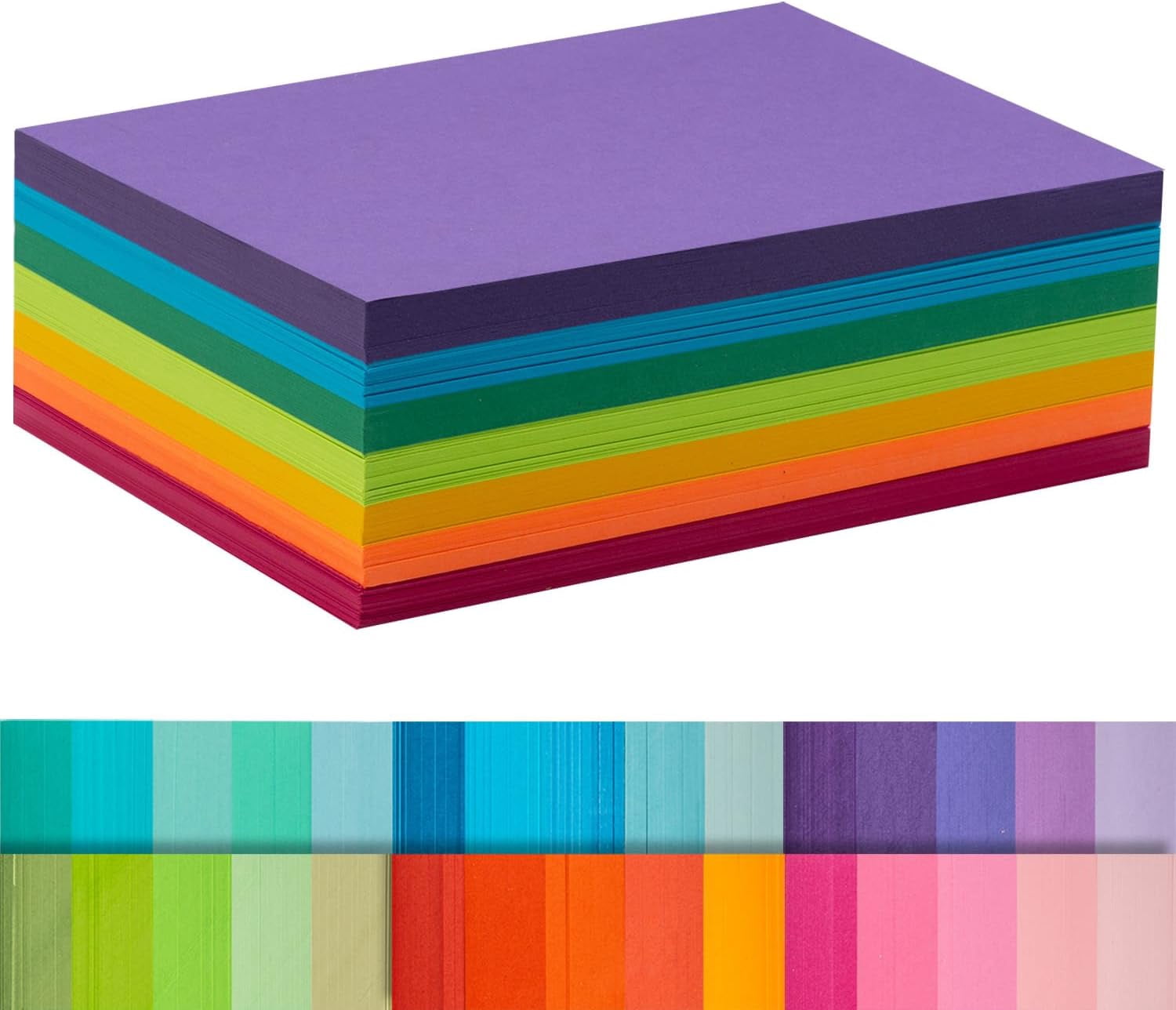 TT-Index Cards 210-Count 4x6 Inch,178GSM Heavyweight Set of 7 Fluorescent Colors Paper Multicolor Study Cards