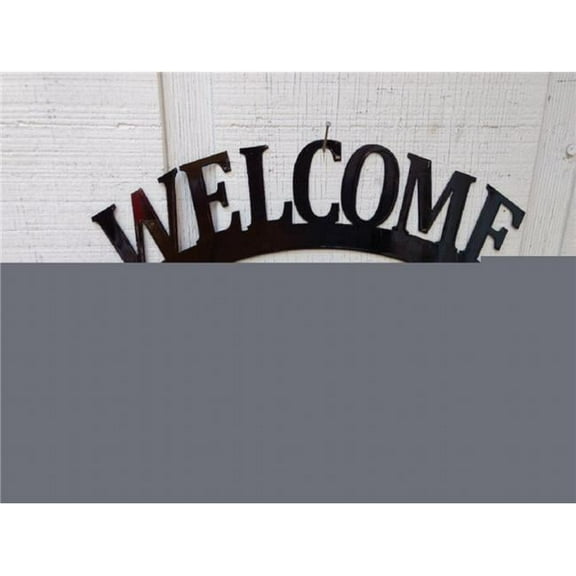 The Lazy Scroll bassetwelcome Basset Hound Metal Welcome Sign