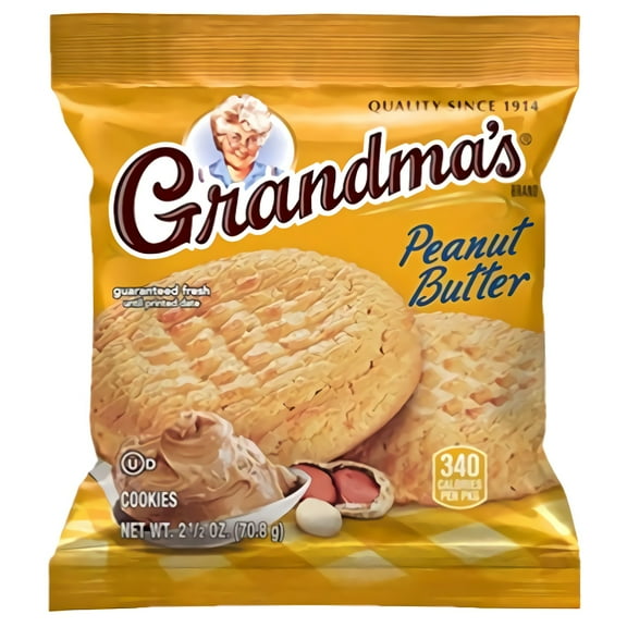 Grandma's Cookies by Grandma's Value Pack 2.5 Ounce | Pack of 30 (Peanut Butter)