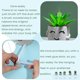 thumbnail image 4 of Bonita expresión, planta verde artificial, bonsái artificial en maceta, flor de simulación, decoración de escritorio para balcón interior, 4 of 5
