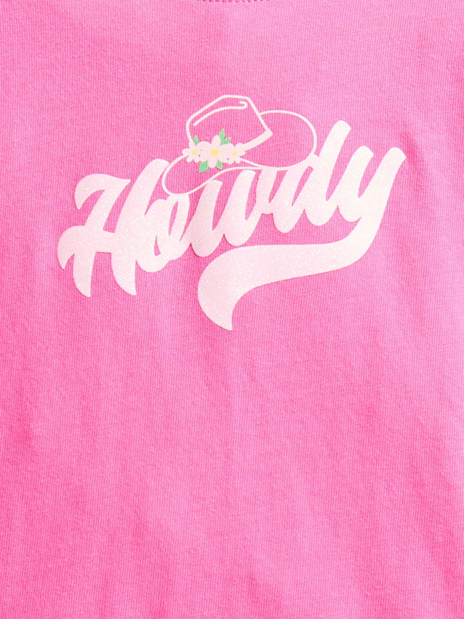 Wonder Nation Baby and Toddler Girls' Graphic Tee with Long Puff Sleeves, Sizes 0M-5T