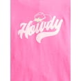 thumbnail image 2 of Wonder Nation Baby and Toddler Girls' Graphic Tee with Long Puff Sleeves, Sizes 0M-5T, 2 of 3