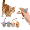 thumbnail image 4 of Catnip Stuffed Plush Mouse Toy for Cats – Interactive Self-Playing, Bite-Resistant, Hunting Instinct Stimulator for Indoor Play & Solo Entertainment, 4 of 4