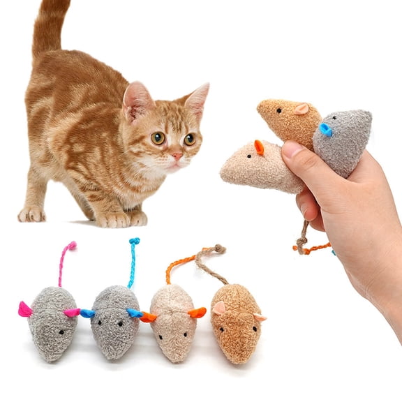 Interactive Cat Toys for Indoor Cats, Plush Mouse Toy Filled with Potent Catnip, Bite-Resistant Kittens Toy for Self-Play and Chasing, Cat Enrichment a