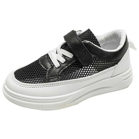 Futezty Girls Slip on Sneakers Kids Shoes Boys Sneakers Lightweight Running Sports Soft Soled(Black 11.5 Little Kids)